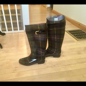 Ralph Lauren - Rossalyn ll Tartan rain boot sz 5